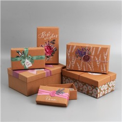 Набор подарочных коробок 6 в 1 «Эко », 12 х 7 х 4 ‒ 22 х 14 х 8.5 см